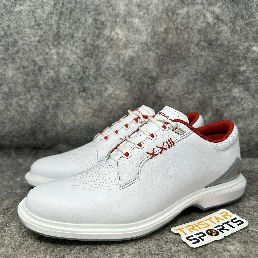 Air Jordan ADG 5 Golf Shoes Mens Size 11.5 White Fire Red Silver Nike FQ6642-101